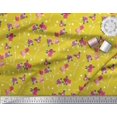 thumbnail image 3 of Soimoi Polyester Crepe Fabric Leaves, & Rose Floral Print Fabric by Yard 52 Inch Wide, 3 of 3