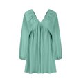 thumbnail image 5 of Robe Longueur Genou pour Femmes Col en V Longueur Genou Robe à Manches Longues Aguichant Rétro Robe Ample Aguichant Longue Robe pour Femmes Robe Ample pour Femmes Longue Robe Aguichant pour Femmes, 5 of 5