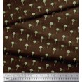thumbnail image 2 of Soimoi Brown polyester Crepe Fabric Palm Leaves Fabric Prints By Yard 52 Inch Wide, 2 of 3