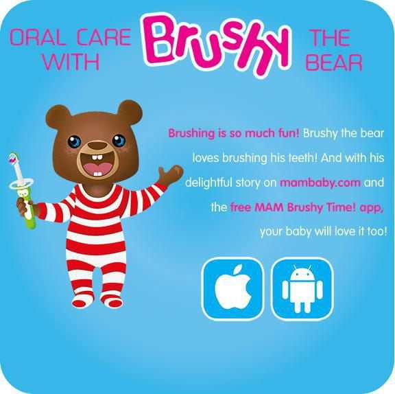MAM Learn to Brush Set, Baby Toothbrush Set, Boy, 5+ Months