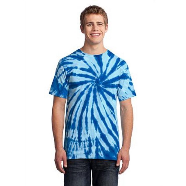 Port & Company Mens Essential Tie-Dye Tee - Royal - 3X-Large