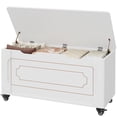 thumbnail image 2 of EDTara 39.4" Storage Bench Chest With 4 Wheels, Sturdy Blanket Trunk With Safety Hinges and Rounded Corners for Bedrooms, 2 of 9