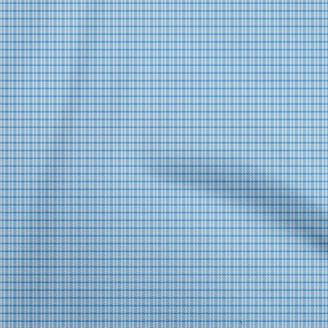 oneOone Cotton Poplin Medium Blue Fabric Check Houndstooth Craft Projects Decor Fabric Printed By The Yard 56 Inch Wide