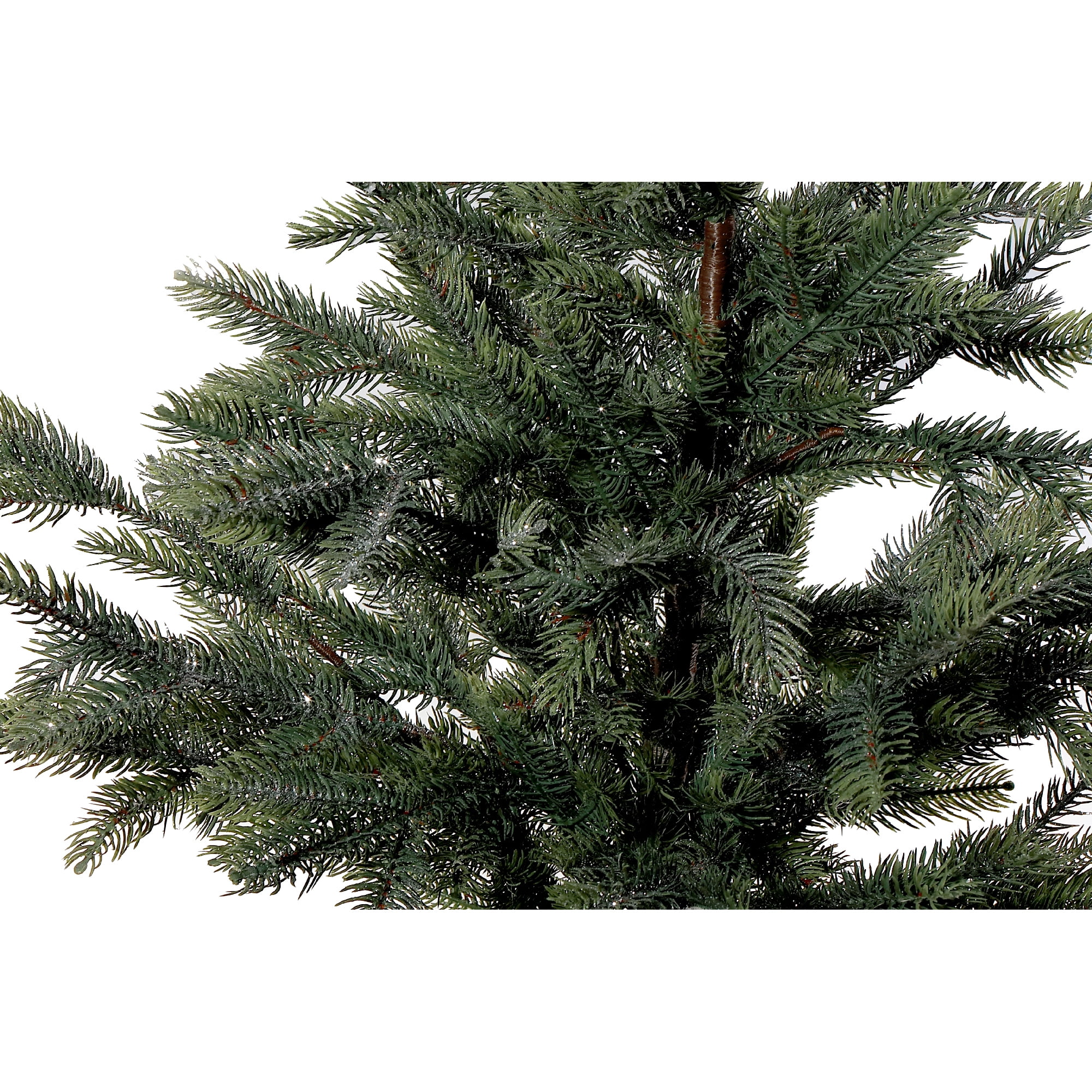 Pine Tree With Burlap Base (35") (Silver Glitter)
