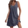thumbnail image 1 of FcBaudy Robe Sans Manches à Col Rond, Robes d'Été pour Femmes, Robes pour Femmes Robe Décontractée pour Femmes avec Poches Robe Bohème d'Été de Plage Robe T-Shirts Robe Col Ample Robes Débardeur Femmes Robe, 1 of 4