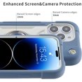 thumbnail image 2 of Compatible avec Étui iPhone 14 Pro 6.1 Pouces avec Support Anneau Intégré, Protection contre les Chutes de Qualité Militaire Étui Robuste 3 en 1 Protectrice Durable. (Bleu), 2 of 5