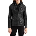 thumbnail image 2 of LOVZFMLL Jackets for Women's Solid Color Long Sleeved Leather Jacket Zippered Jacket Pocket Women's Spring Short Jacket, 2 of 6