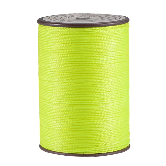 Unique Bargains Fil Ciré en Polyester Vert Jaune, 175 Verges