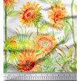thumbnail image 3 of oneOone Viscose Chiffon Fabric Leaves & Flower Panel Print Sewing Fabric BTY 42 Inch Wide, 3 of 3