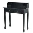 thumbnail image 1 of Costway Writing Desk Makeup Vanity Table Home Office Computer Desk 4 Drawer Black, 1 of 10