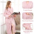 thumbnail image 4 of Peignoir Long pour Femmes en Molleton Doux, Peluche Duveteuse, Robe de Chambre Chaude d'Hiver pour Dames, 4 of 7