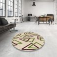 thumbnail image 4 of Ahgly Company Tapis d'Intérieur Lavables à la Machine, Rectangle Transitionnel, Surface Dorée à la Vanille, 7' x 9', 4 of 7