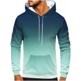 thumbnail image 1 of Rbaofujie Chandails pour Hommes Hommes Décontracté Mode Col Rond Poches Imprimé Dégradé Chandail à Enfiler Manches Longues Hauts Chandail à Capuche Chandails à Capuche Tendance, 1 of 5