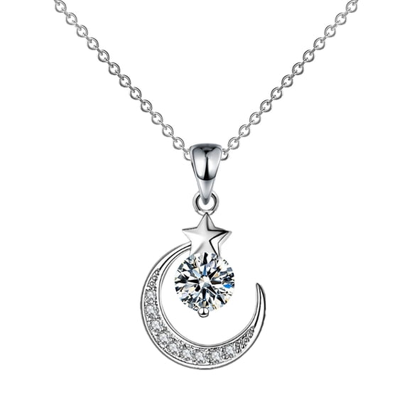Hearth & Gear Necklace Jewelry Temperament Moon Necklace Necklace for Women Chain A Necklaces for Women Womens Rose Necklace Women Pendant Necklace Women's Jewelry Necklaces Necklace with Stone ?