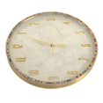 thumbnail image 2 of Round Quartz Clock, Silent Battery Operated Shell Dial Brass Body Wall Clocks  For Bedroom Bedside Diameter 35cm / 13.8in, 2 of 8