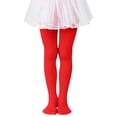 thumbnail image 2 of MIASHUI Collants pour Filles Collants de Ballet pour Filles Bas de Danse Collants, Rouge, 8-9 Ans, 2 of 4