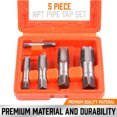 thumbnail image 4 of 5-Pack NPT Pipe Set Thread Forming s Threads 3/4" 1/2", 4 of 8