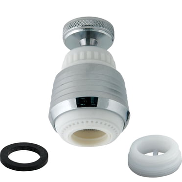 Peerless Swivel Aerator in Chrome/White