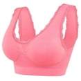 thumbnail image 1 of Womens Racerback Bras Padded Bra Feature V-Neck Soft Bra Style W-454 Red-a XXL, 1 of 4