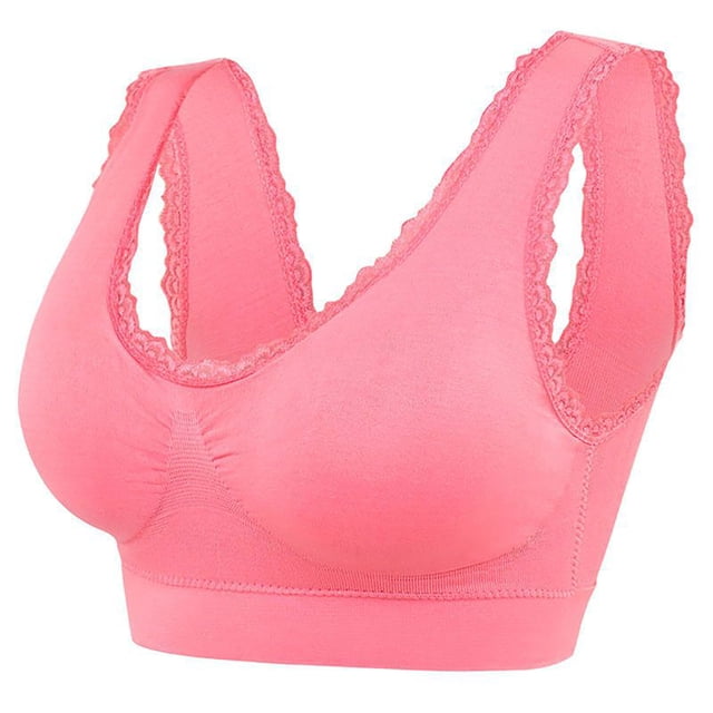 Womens Racerback Bras Padded Bra Feature V-Neck Soft Bra Style W-454 Red-a XXL