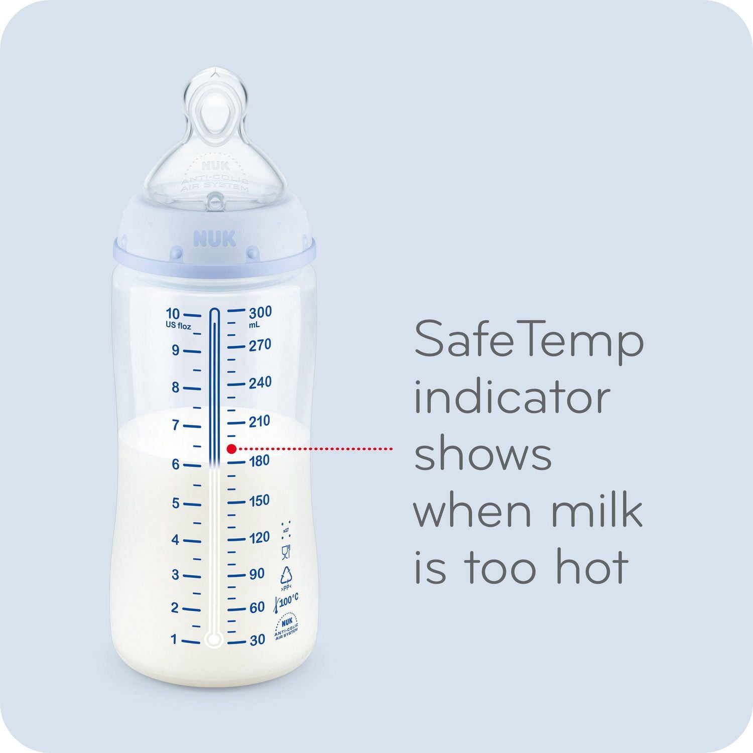 NUK Smooth Flow Anti-Colic Bottles, 3x10oz Bottles