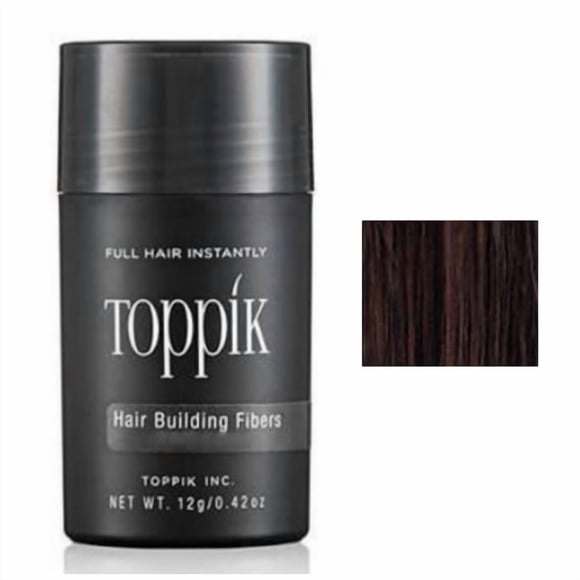 Fibres de croissance capillaire Toppik pour des cheveux instantanément plus volumineux, brun foncé, 12 g, apparence instantanément plus épaisse, 9 nuances pour hommes et femmes