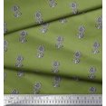 thumbnail image 3 of Soimoi Japan Crepe Satin Fabric Floral Block Print Fabric by The Yard 42 Inch Wide, 3 of 3