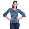 thumbnail image 1 of Moomaya T-Shirts Décontractés pour Femmes en Coton Grande Taille à Manches 3 /4 à Col Rond, 1 of 4