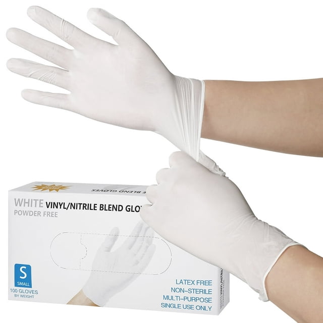100PCS Professional Nitrile Gloves Multi-Purpose Vinyl Gloves Safety Work Gloves Latex Powder Free Gardening Nitrile Gloves for Home Kitchen Outdoor Use 9 Inch