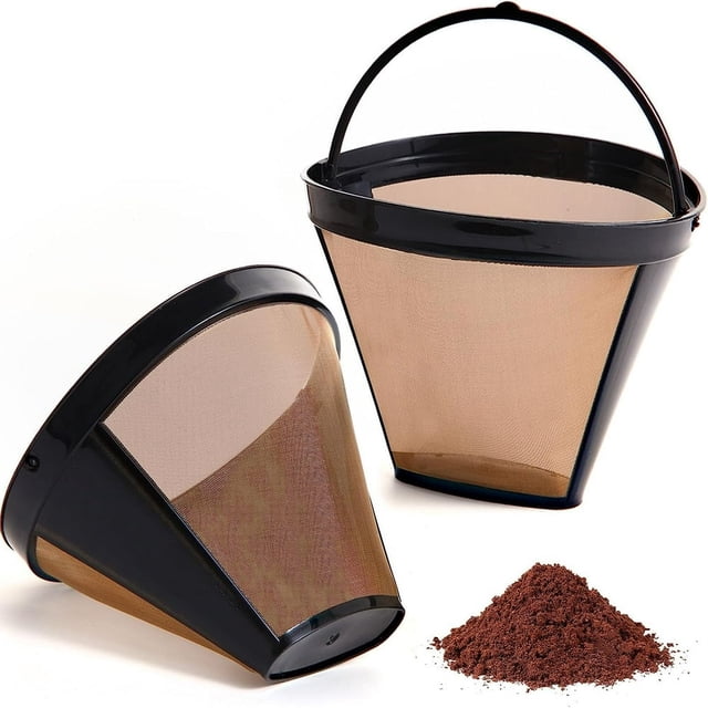 CUITING Filtre à Café Réutilisable pour Cafetière Ninja, Filtre de Cafetière à 4 Cônes #4 pour Cafetière Ninja à Double Infusion, Filtre de Bar à Café Ninja, Cafetière Ninja, Accessoires de Café Ninja (Lot de 2)