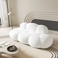 thumbnail image 2 of The Magic Home Causeuse 3 Places de 90 Pouces en Bouclé Incurvé Style Nuage, Blanche, 2 of 13
