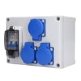 thumbnail image 4 of Wall Socket Dual German Power Outlet Box Receptacle 200‑250V with 230V 40A 1P+N RCD, 4 of 14