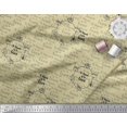 thumbnail image 2 of Soimoi Beige polyester Crepe Fabric To Travel Is To Live Text Decor Fabric Printed Yard 52 Inch Wide, 2 of 2