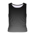 thumbnail image 2 of Plebaso Débardeurs Dégradés pour Femmes Col Rond Froncé T-Shirts Sans Manches Décontractés Été 2025, 2 of 4