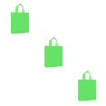 thumbnail image 3 of Decodeary Sac de Courses Réutilisable Pliable Écologique Sac de Rangement à Bandoulière Vert 3Set, 3 of 6