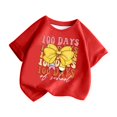 thumbnail image 4 of PMVFHDE T-Shirts pour Filles Décontractés Hauts pour Fille Hauts pour Fille Été Hauts à Manches Courtes pour Filles Hauts pour Filles Mode Enfants Décontractée Imprimé Col Rond Ample T-Shirt à Manches Courtes Haut Rouge,12-13 Ans, 4 of 5