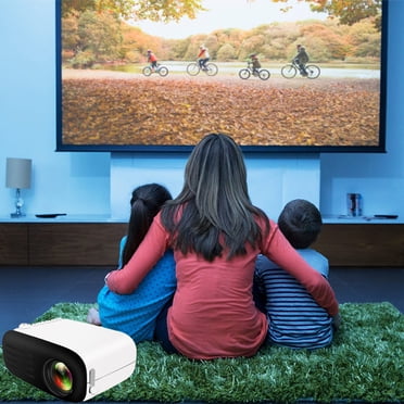 Mini Projecteur Portable à DEL, Prise en Charge HD 1080P, Entrée USB/HDMI/AV, Durée de Vie de Lampe 30000 H pour Cinéma Maison et Présentations