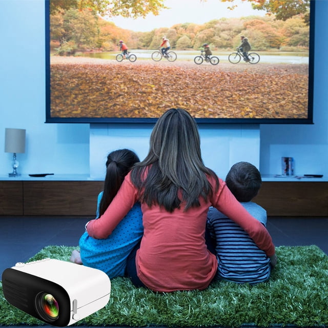 Mini LED Portable Projector, 1080P HD Support, USB/HDMI/AV Input, 30000H Lamp Life for Home Theater & Presentations