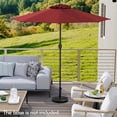 thumbnail image 2 of Gymax Outdoor Patio Umbrella Modern Table Umbrella w/8 Heavy Duty Ribs Sun-proof Wine, 2 of 10