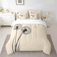 thumbnail image 2 of Dandelion 7 Piece Comforter Set Full Bed In A Bag,Abstract Dandelion Bedding Sets Flying Fluffy Petals Sheet Set With Comforter,Botanical Plant Bed Set, 2 of 5