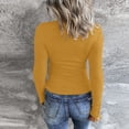 thumbnail image 4 of WILLBEST Womens Shirts Trendy 2025 Women Long Sleeve T Shirts Button Down Slim Fit Tops Neck Ribbed Knit Shirts, 4 of 6