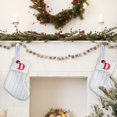 thumbnail image 4 of Fridja 8 Inch Mini Initial Christmas Stocking Monogram Embroidered Christmas Stocking White Knitted Small Christmas Stocking Decorations for Fireplace Mantle Christmas Wall, 4 of 5