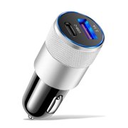DZCPSCZG USB Car Charger USB+PD Type-C 15W Car Charger Charging Adapter For S22