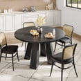 thumbnail image 3 of YUSAZENS 47 Inch Round Dining Table for 4, Classic Kitchen Table with Sturdy Base, Stylish Dining Room Furniture in Black, 3 of 6