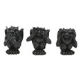 thumbnail image 4 of Whimsical Winged See Hear Speak No Evil Laughing Mini Gargoyle Figurines Set, 4 of 5