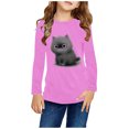 thumbnail image 1 of RXIRUCGD Chemises à Manches Longues pour Filles, Col Rond Mignon, Blouses Décontractées Élégantes (Rose, Taille : 4-5 Ans), 1 of 5