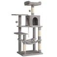thumbnail image 1 of Feandrea Cat Tree, 56.3-Inch Cat Tower for Indoor Cats, Multi-Level Cat Condo with Scratching Posts, Perches, Hammock and Cave, Light Gray, 1 of 7