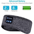 thumbnail image 3 of Bluetooth Headband - Sleep Headphones with Soft Music Wireless Earbuds (Color: Gray), 3 of 3