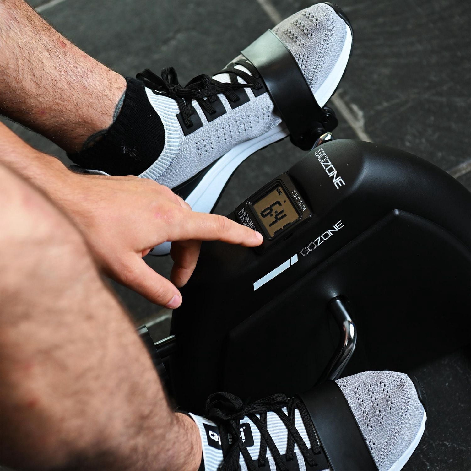 GoZone Mini vélo à pédales portable pour sous le bureau, Black Combo