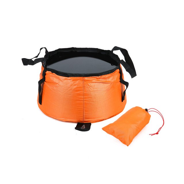 ziyahi Seau de Pêche Pliant Barils Sac de Transport de Fabrication Fine Barils de Longue Durée Multifonctions Résistance à l'Usure Polyester Orange